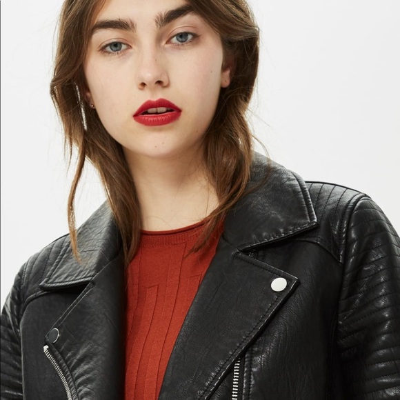Topshop Rosa Moto Jacket - Picture 4 of 7